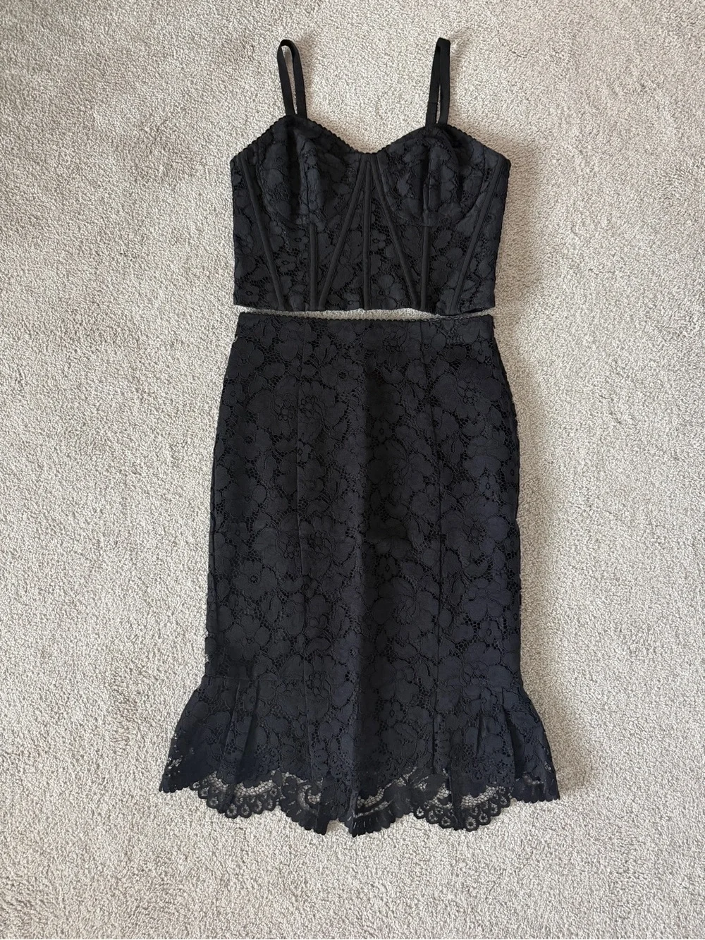 Express Black Lace Two-Piece Dress - Women